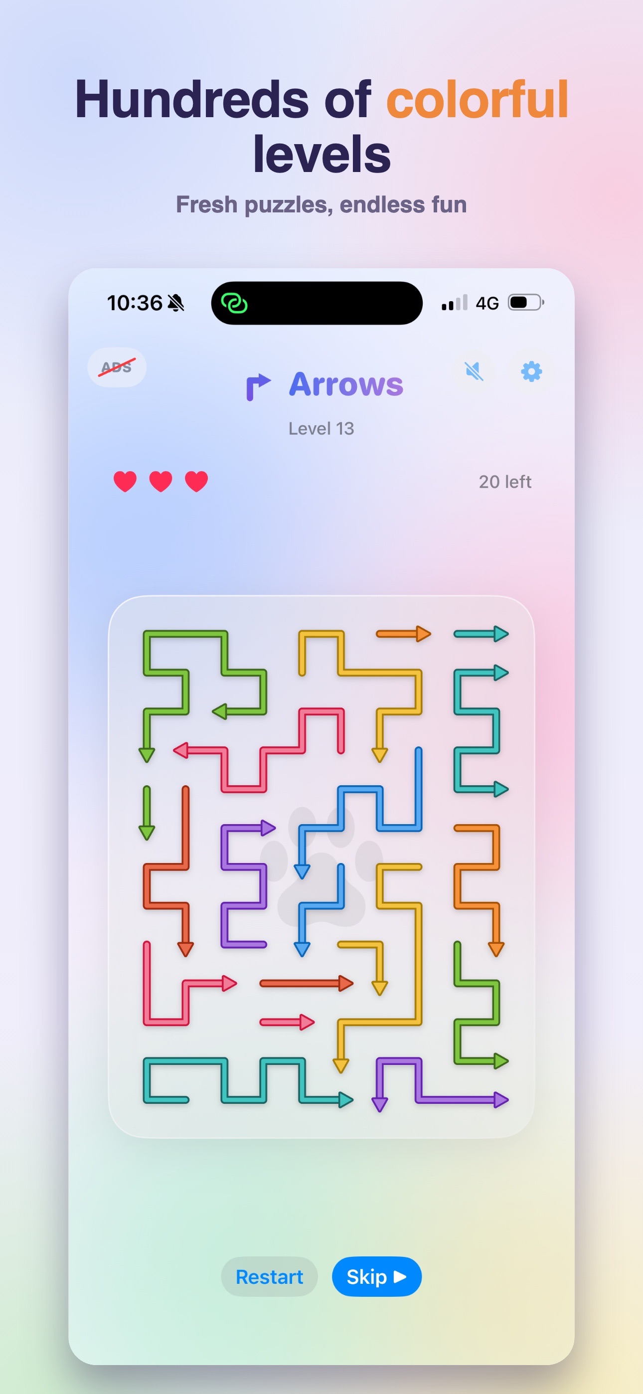 Hundreds of levels